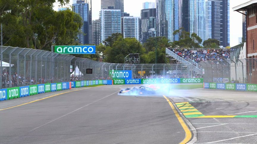 2023 Australian GP FP1: Verstappen ruins his tyres after a big spin in first practice at Albert Park