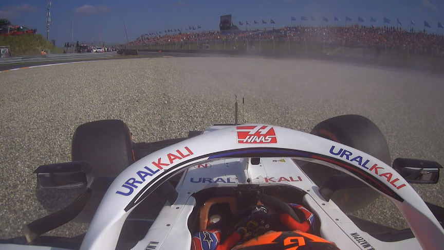 2021 Dutch GP FP2: Spin sends Mazepin into the gravel