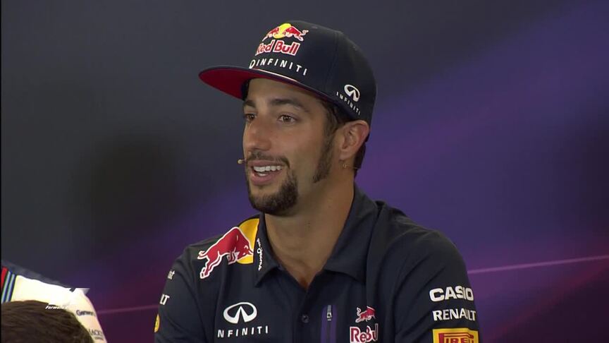 The drivers face the press in USA