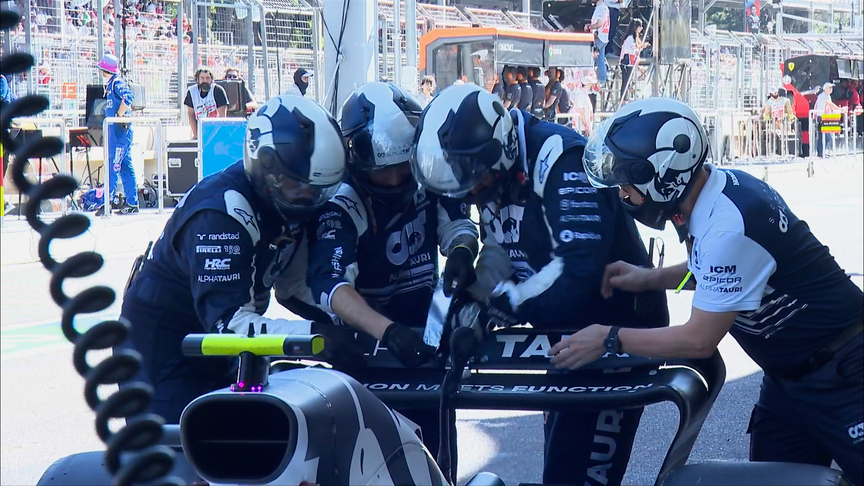 2022 Azerbaijan Grand Prix: AlphaTauri tape up Tsunoda’s broken rear wing
