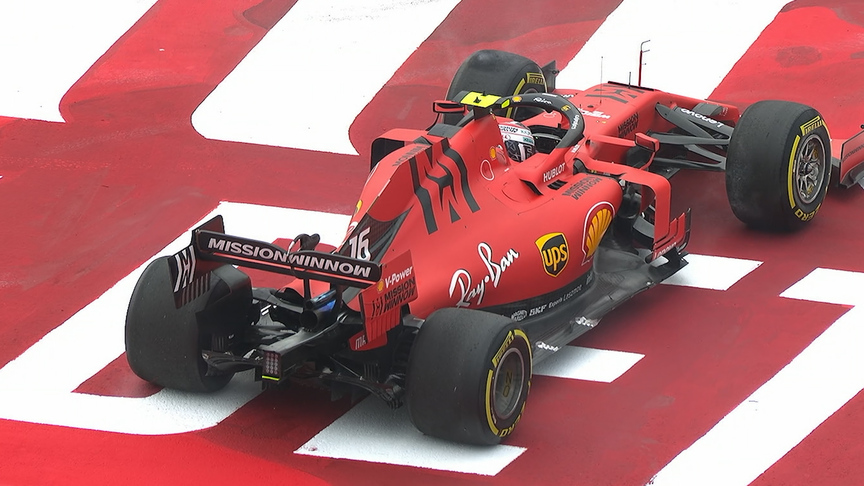 FP2: Leclerc goes backwards into Turn 1