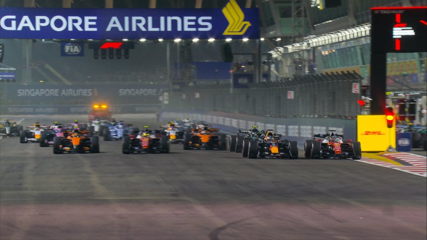 2026 Singapore Grand Prix: Verstappen fends off Leclerc to keep the lead on the race start