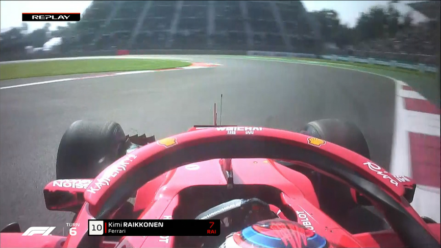 FP1: Raikkonen spins at Turn 6