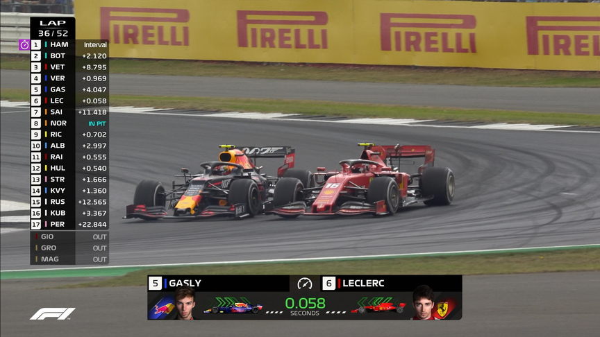 British GP: Leclerc's sensational pass on Gasly