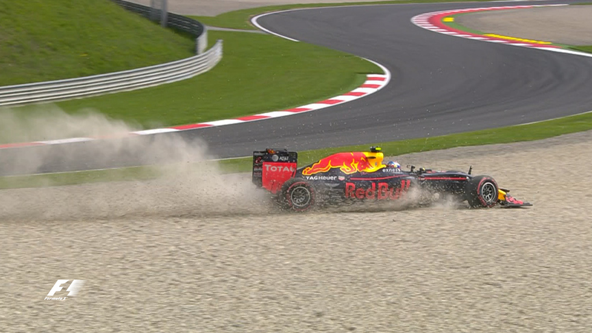 FP1: Kerbs catch out Verstappen twice