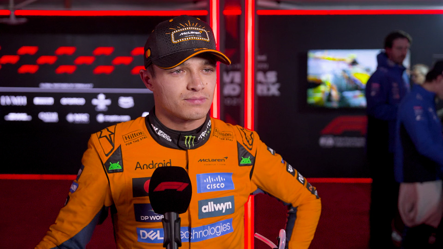 'The pace clearly is there' - Norris pleased after topping FP2 timing table in Las Vegas