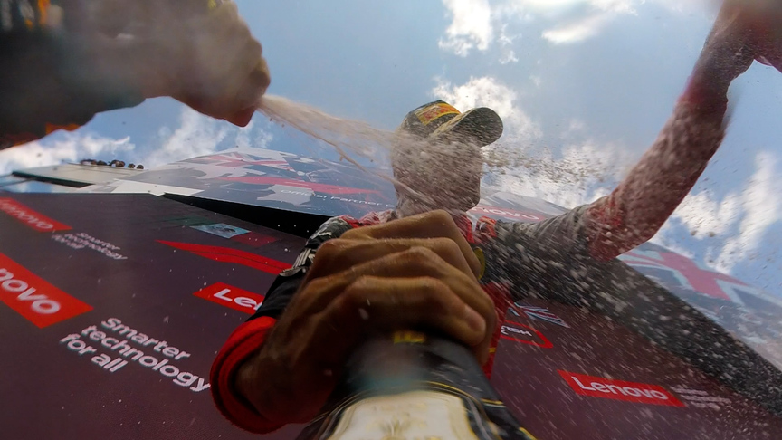 2022 British Grand Prix: Celebrate Carlos Sainz's maiden F1 victory with 'champagne cam'