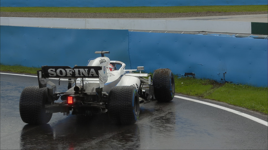 2020 Turkish Grand Prix: George Russell crashes in pit lane before race begins
