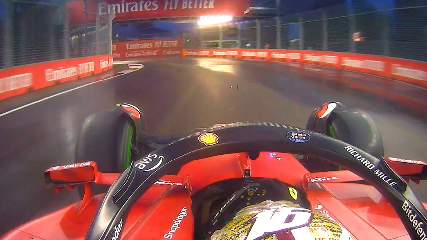 2022 Singapore GP FP3: Onboard for Charles Leclerc’s fastest lap