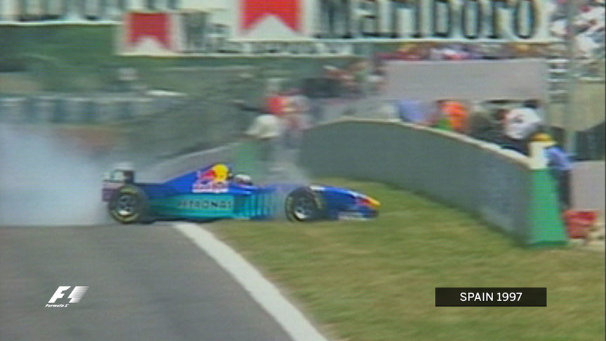 SPAIN QUIZ - Gianni Morbidelli 1997 - Sauber Crash
