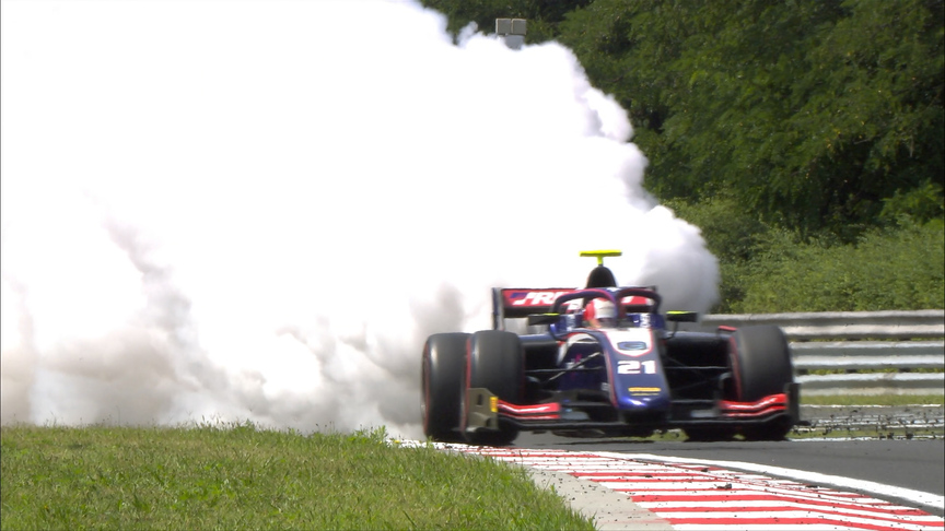 FP3: Dramatic F2 engine failure delays start of final practice