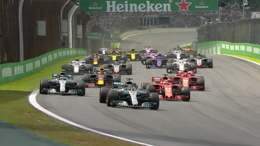 LIGHTS OUT: Watch the start of the Brazil GP
