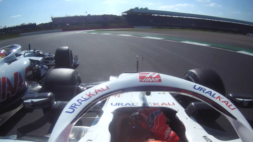 2021 British Grand Prix: Mazepin overtakes team mate Schumacher at Silverstone