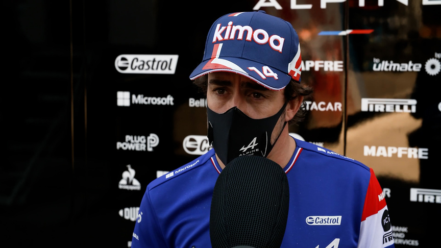 Fernando Alonso reacts to 'happy Friday' for Alpine
