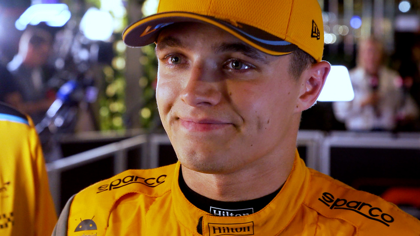 ‘It was a silly mistake – I paid the price’ says Norris after clipping the wall and damaging his car in Q1