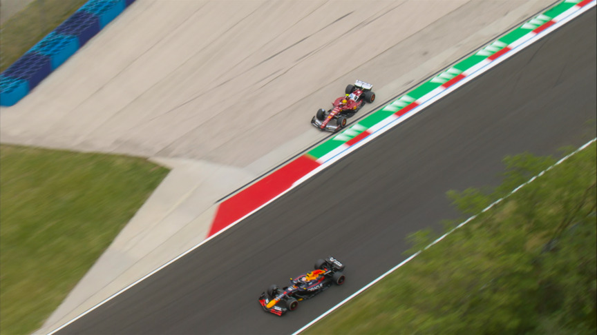 2025 Hungarian GP: Hamilton drives off circuit as Verstappen squeezes past