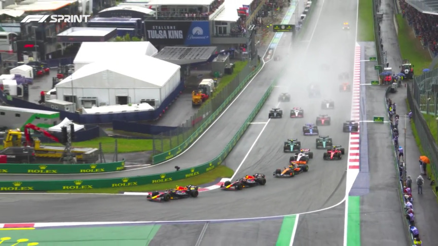 2023 Austrian GP Sprint: Max Verstappen and Sergio Perez in thrilling battle for the lead at the start