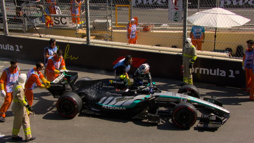 2026 Azerbaijan GP FP1: Antonelli out of the session after stopping on track