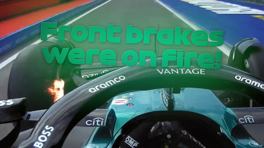 2024 Emilia Romagna Grand Prix: Alonso’s brakes catch fire after pit stop