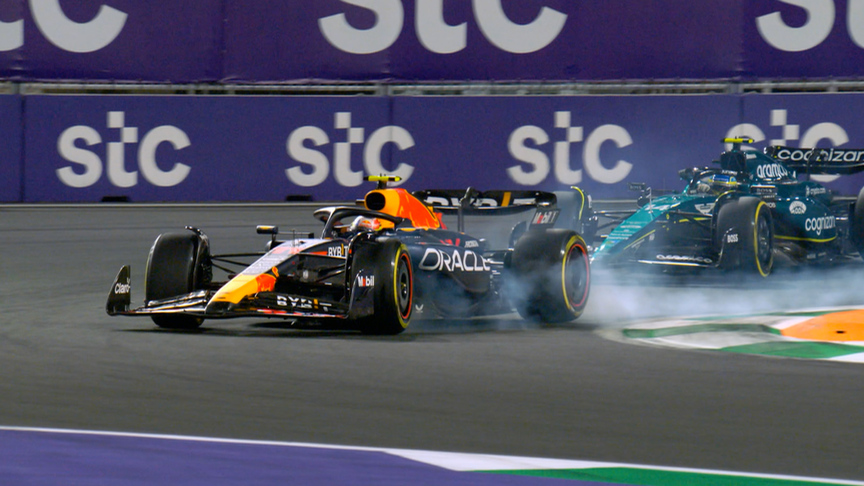 2023 Saudi Arabian Grand Prix: Sergio Perez re-takes the lead from Fernando Alonso