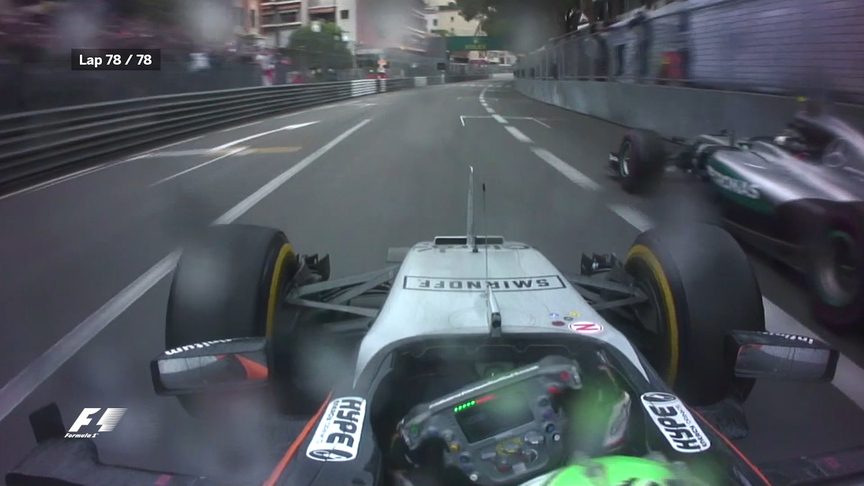 Onboard feature - Monaco 2016 - Hulkenberg overtakes Rosberg