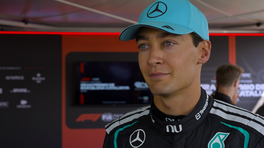 P2 Russell congratulates ‘deserving winner’ Hamilton in Barcelona
