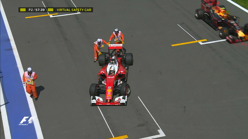 FP2: Power loss brings Vettel to halt
