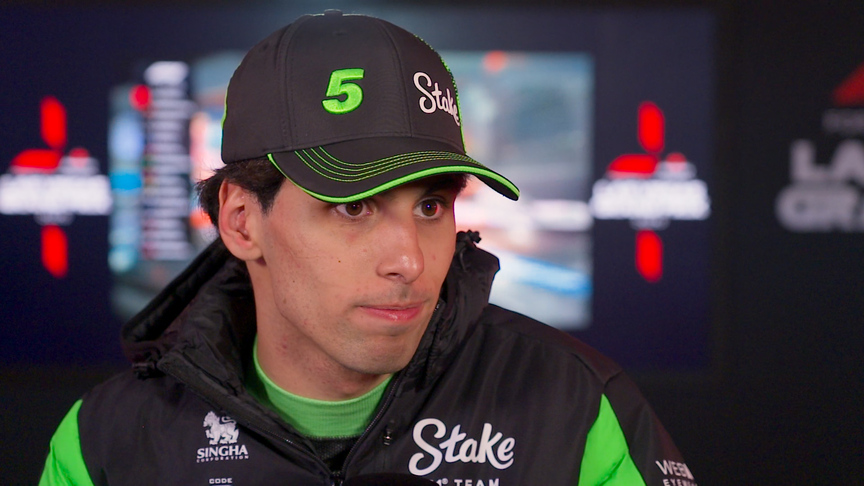 Bortoleto says it was ‘a bit intense out there’ for his first Qualifying in the wet.