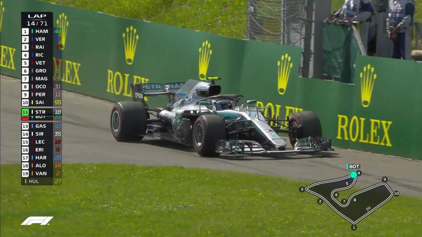 RACE: Bottas retires with hydraulics issue