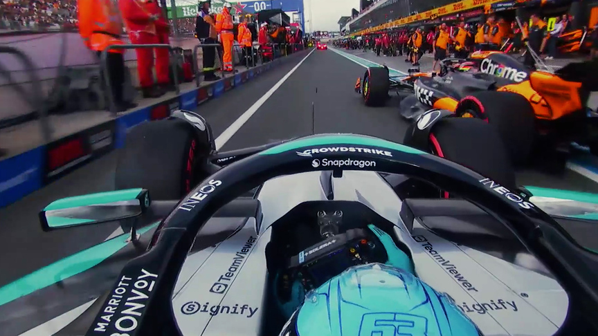 2025 Dutch GP FP2: Russell and Piastri have close call in the pit lane