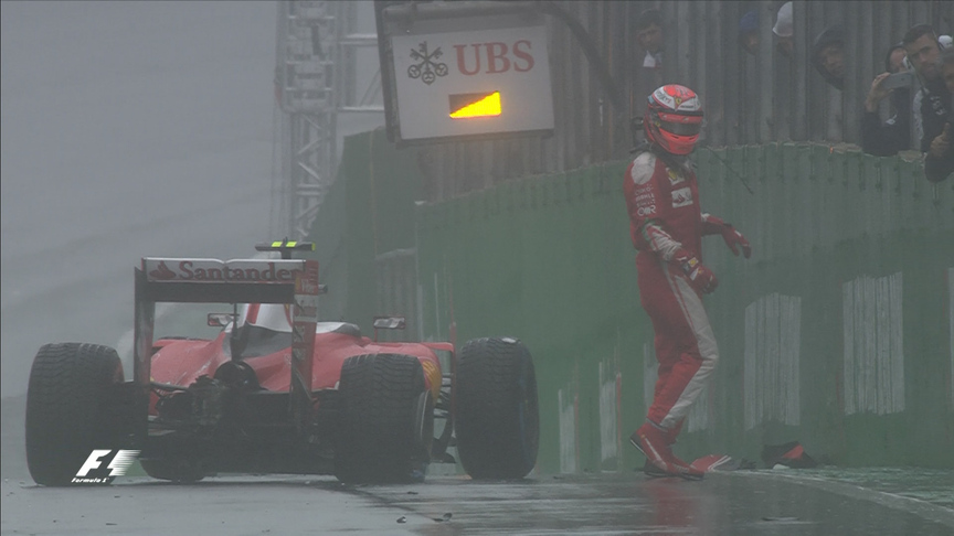 Race: Raikkonen crash brings out red flags in Brazil