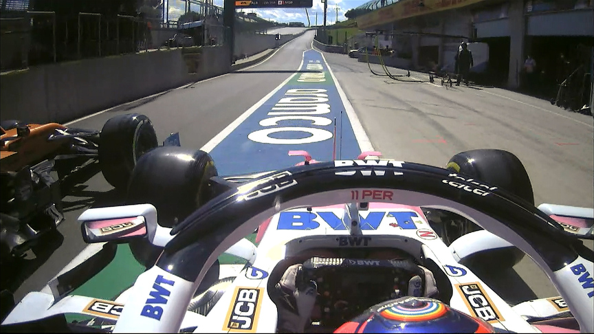 Austrian Grand Prix 2020: Norris and Perez almost collide in pit lane