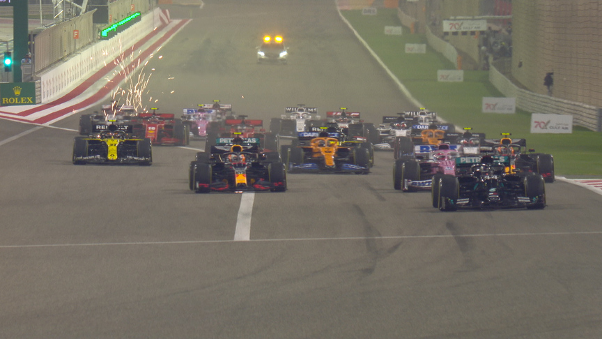 2020 Bahrain Grand Prix: Watch the race restart