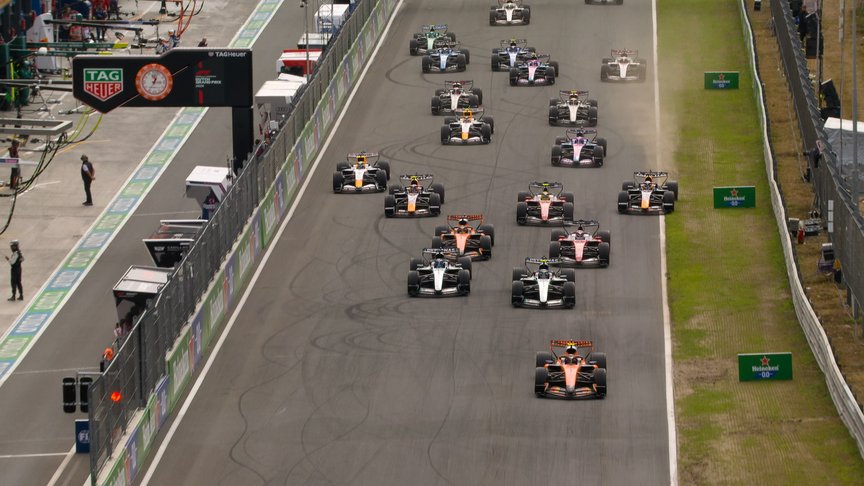 2026 Dutch Grand Prix: Norris leads on the race start as Antonelli jumps Russell for P2