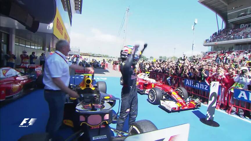 Verstappen stuns with maiden win in Spain