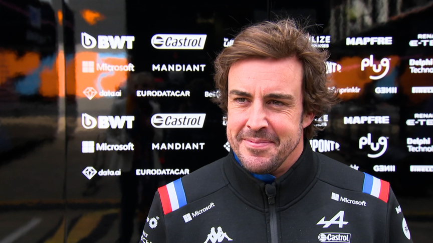 Fernando Alonso 'quite happy' with Alpine's performance in Silverstone practice