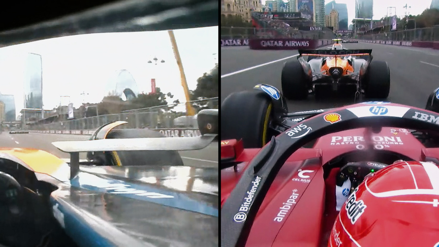 2025 Azerbaijan Grand Prix: Leclerc gets the jump on Norris for P8 on the Safety Car restart