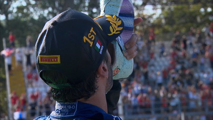 2021 Italian Grand Prix: Ricciardo's 'shoey' returns, Zak Brown and Lando Norris his newest victims