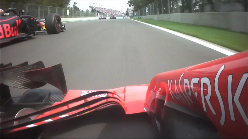 RACE: Vettel passes Ricciardo as they approach battling backmarkers