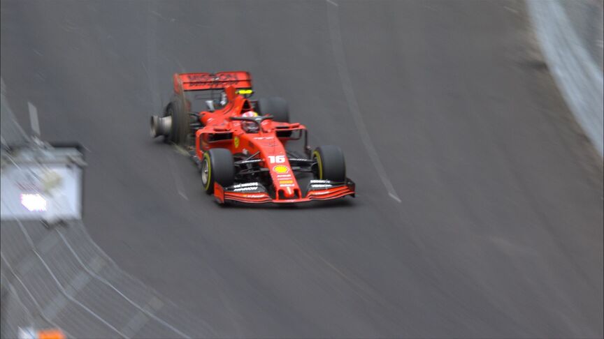 MONACO GP: Punctured Leclerc limps back to pits after touching wall