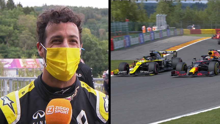 2020 Belgian Grand Prix: How Ricciardo and Verstappen trash talked before Lap 1 battle