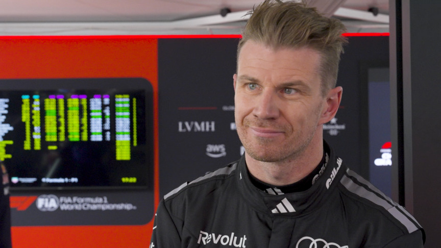 Hulkenberg happy to 'learn' from completing first Grand Prix in Audi