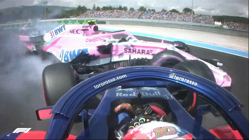 RACE: Ocon and Gasly out on chaotic opening lap
