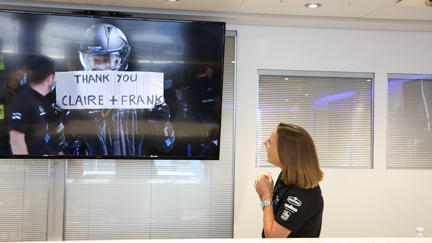 Behind the scenes for Claire Williams' emotional F1 farewell