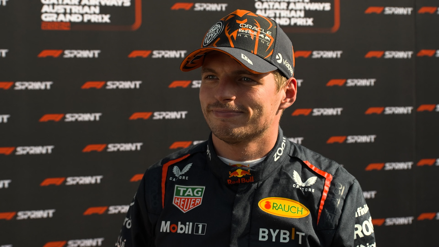 ‘Definitely a good start to the weekend’ – Verstappen smiling after sealing Sprint pole