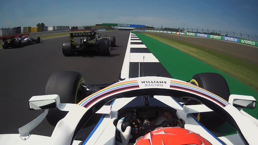 70th Anniversary GP Qualifying: Russell and Ocon almost collide