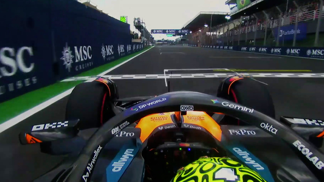 Ride onboard for Norris' pole lap in Sao Paulo