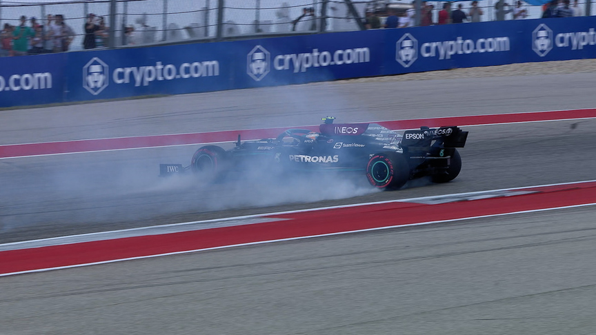 2021 United States GP FP3: Bottas spins in final practice