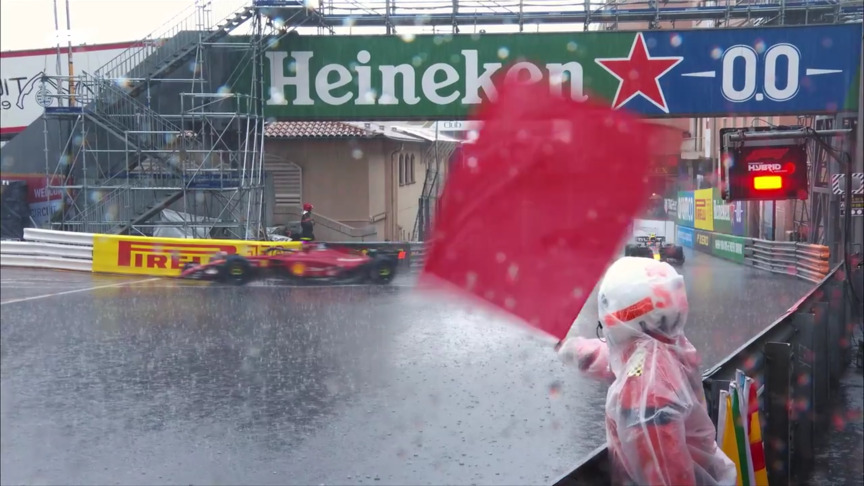 2022 Monaco Grand Prix: Race red flagged after formation lap as heavy rain hits Monaco