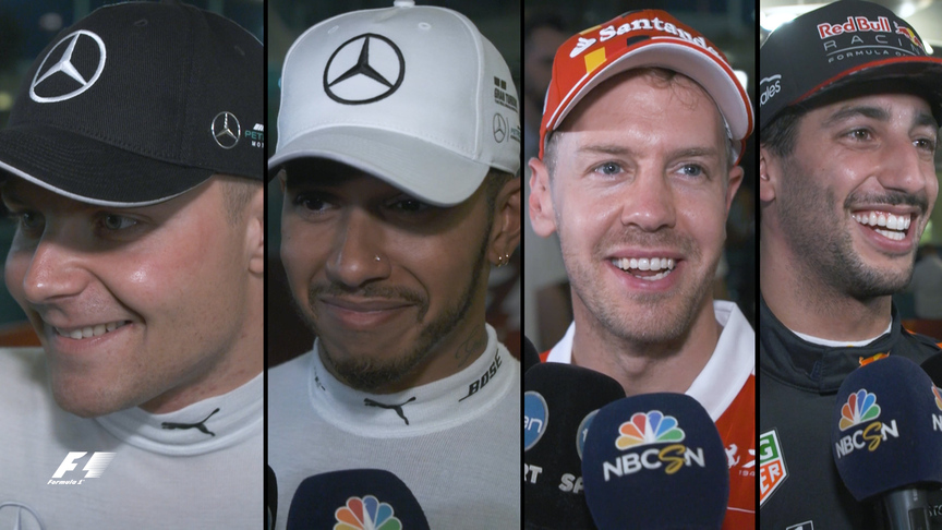 Drivers report back after qualifying in Abu Dhabi